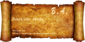 Bastien Anda névjegykártya